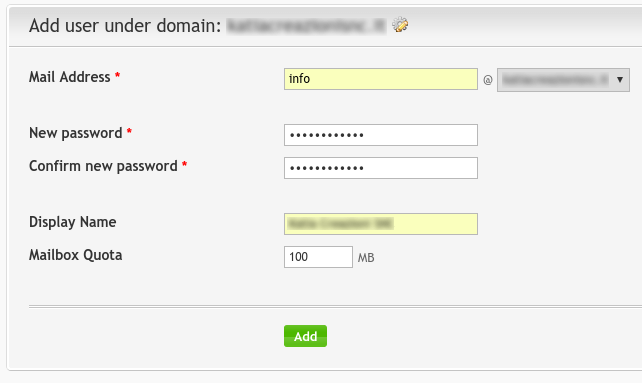 Creazione di una casella email per il secondo dominio in iRedAdmin