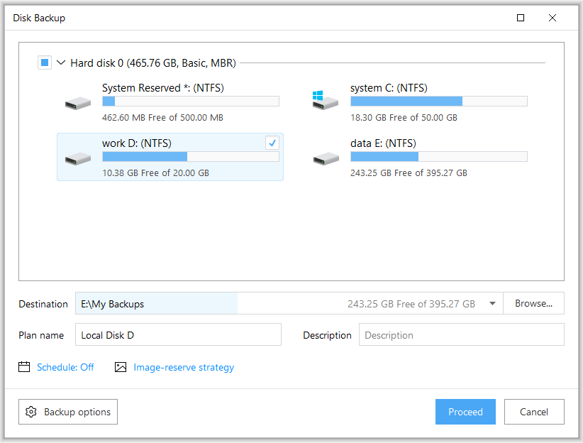 Backup delle partizioni con EaseUS Todo Backup