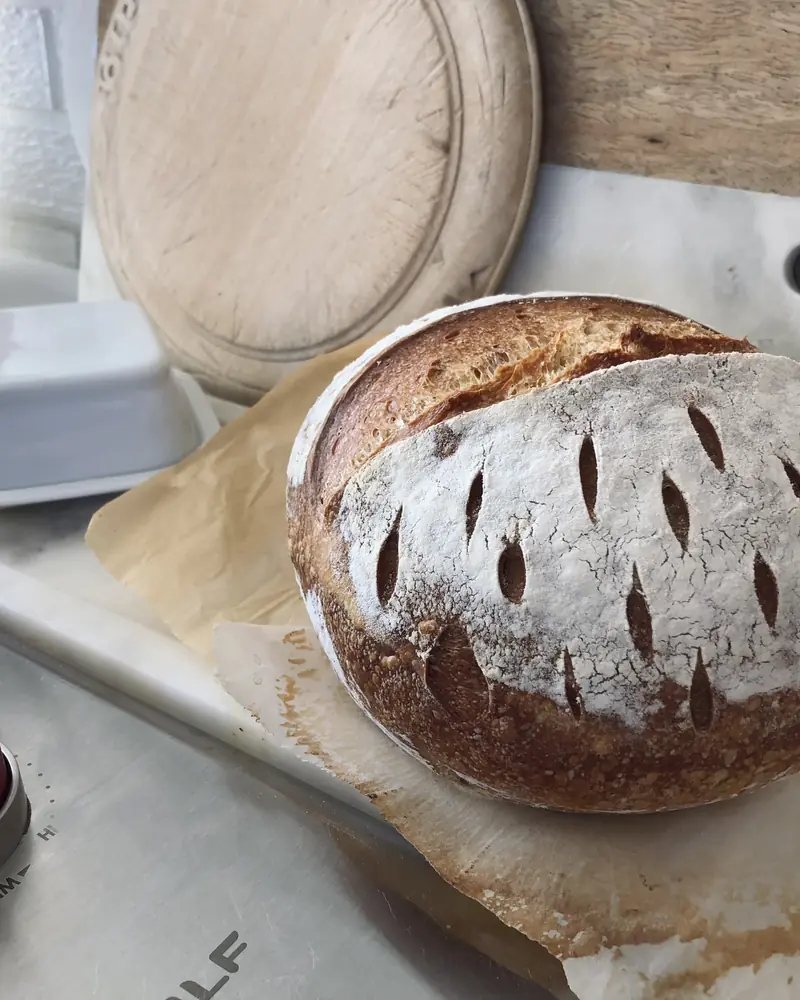 Pagnotta di pane con lievito madre